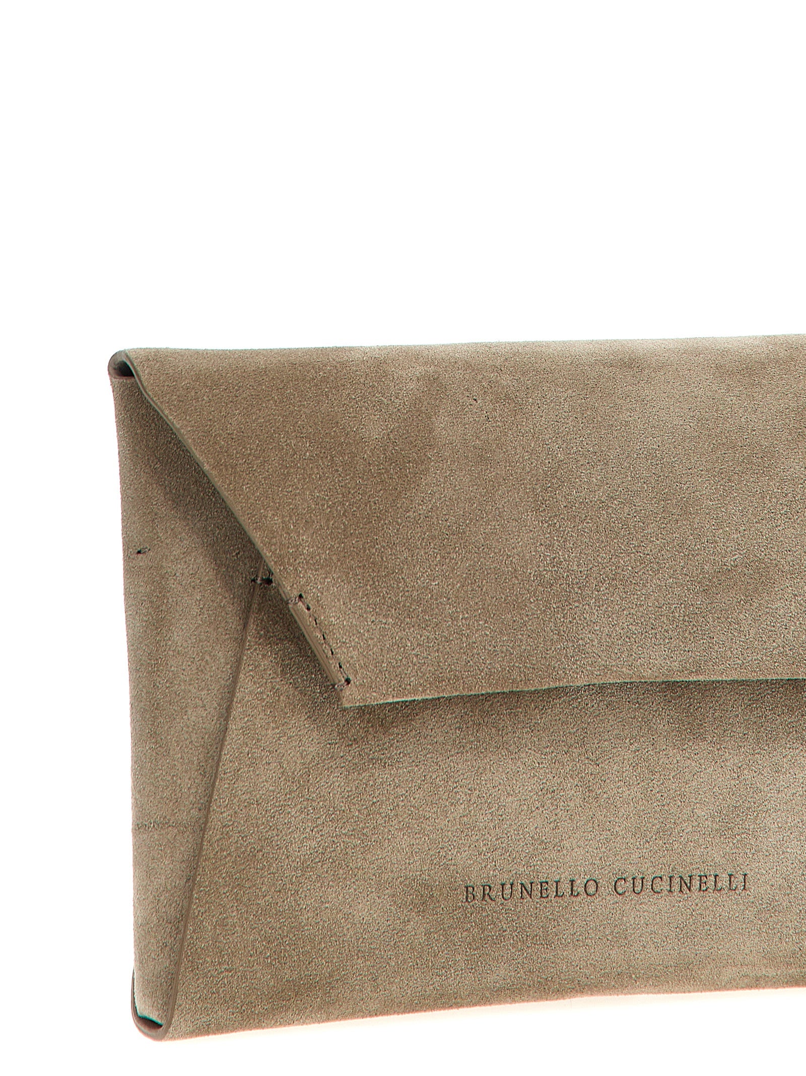 Brunello Cucinelli Gray Clutch grau