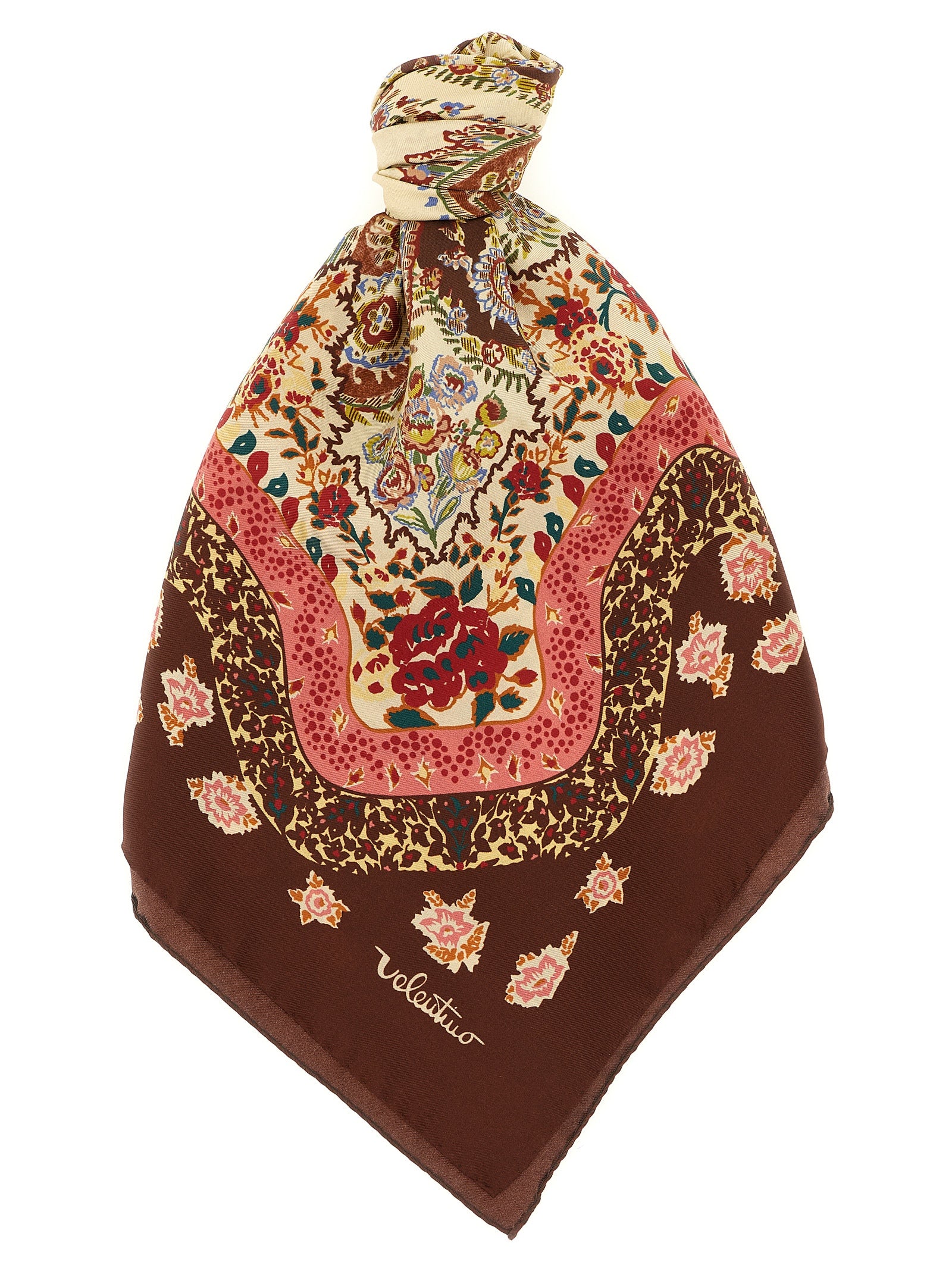 Valentino Garavani Brown 'Silk Scarf, Featuring The Captivating' Foulard braun