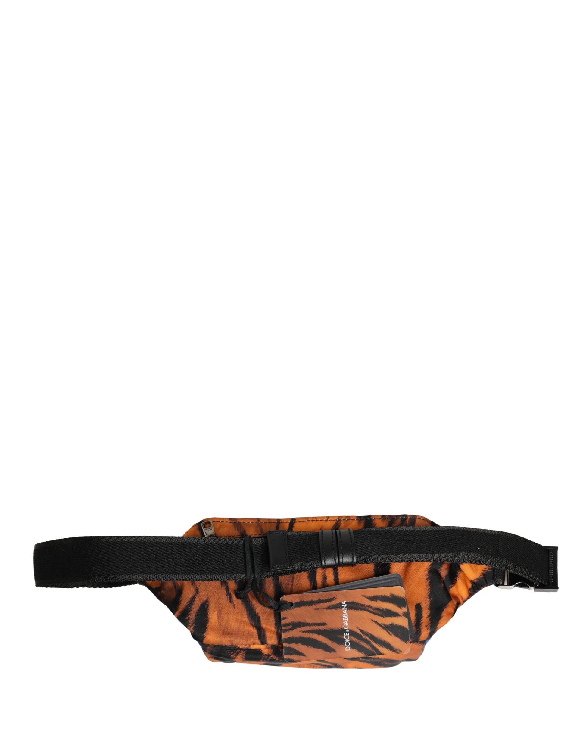 Dolce & Gabbana Brown Tiger Print Nylon Fanny Waist Pack Borse Men Bag Curated Luxury Accessories by Orvyn