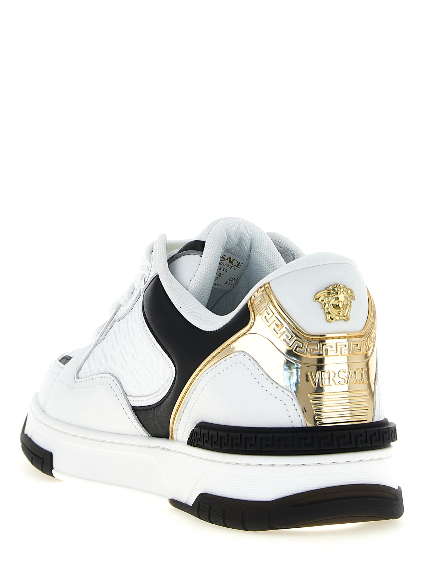 Versace Bicolor Leather Low Top Sneakers multicolor
