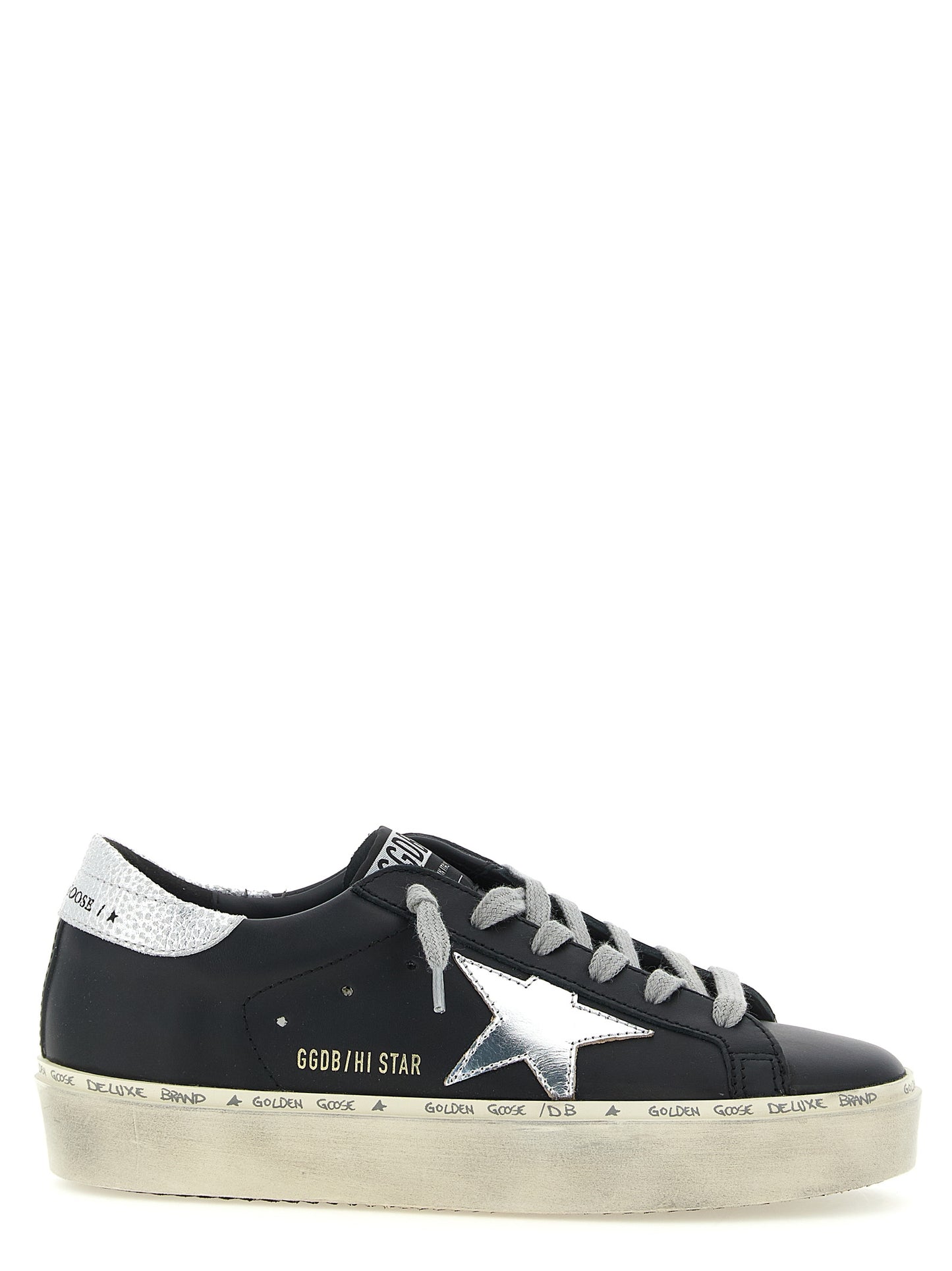 Golden Goose Black 'Hi Star' Oversized Sneakers schwarz