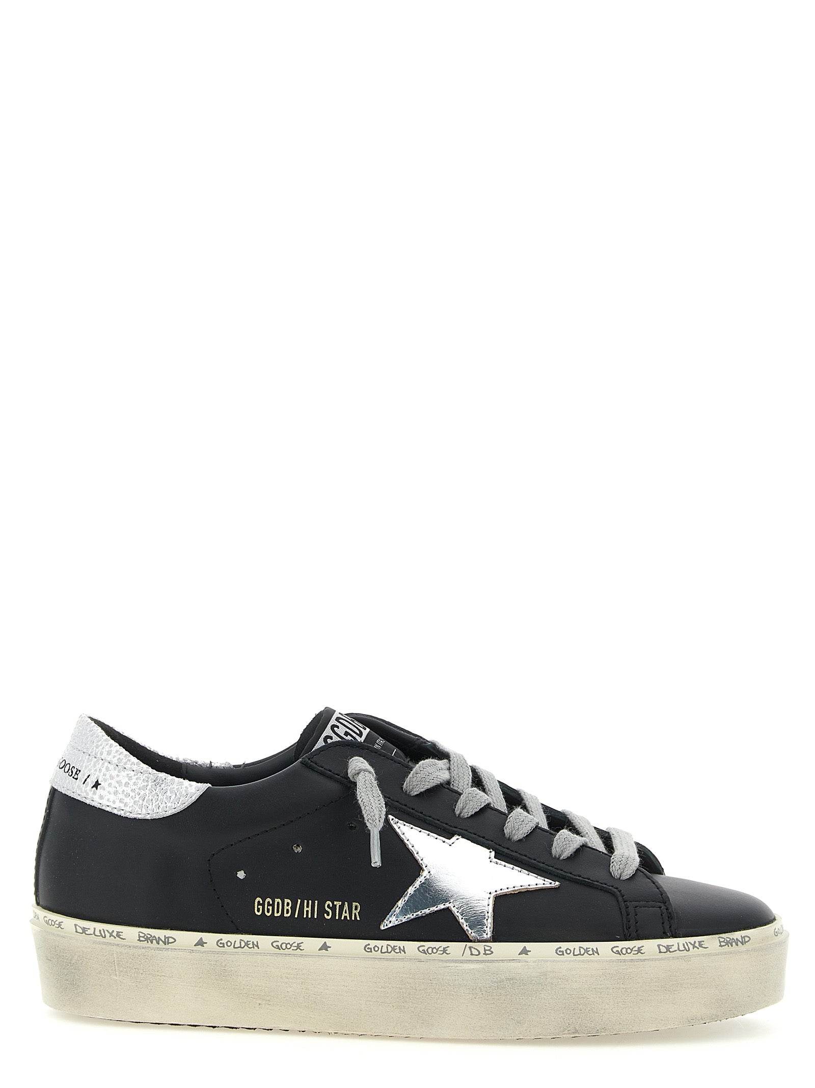 Golden Goose Black 'Hi Star' Oversized Sneakers schwarz