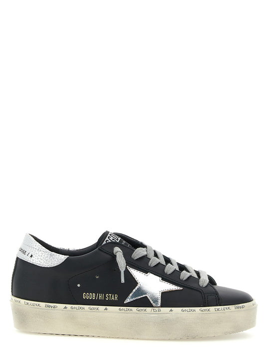 Golden Goose Black 'Hi Star' Oversized Sneakers schwarz