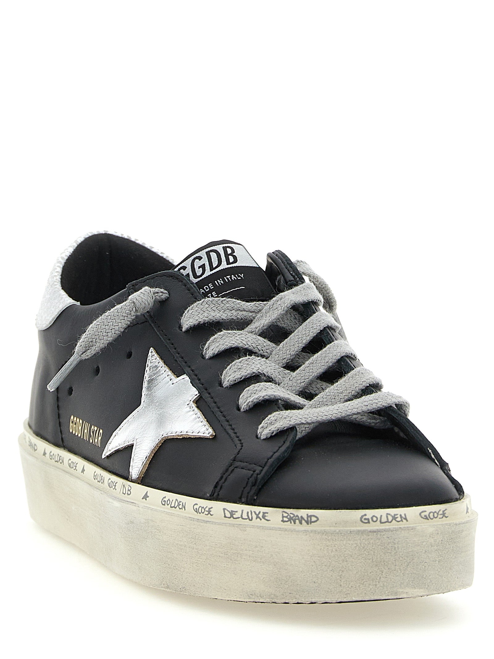 Golden Goose Black 'Hi Star' Oversized Sneakers schwarz