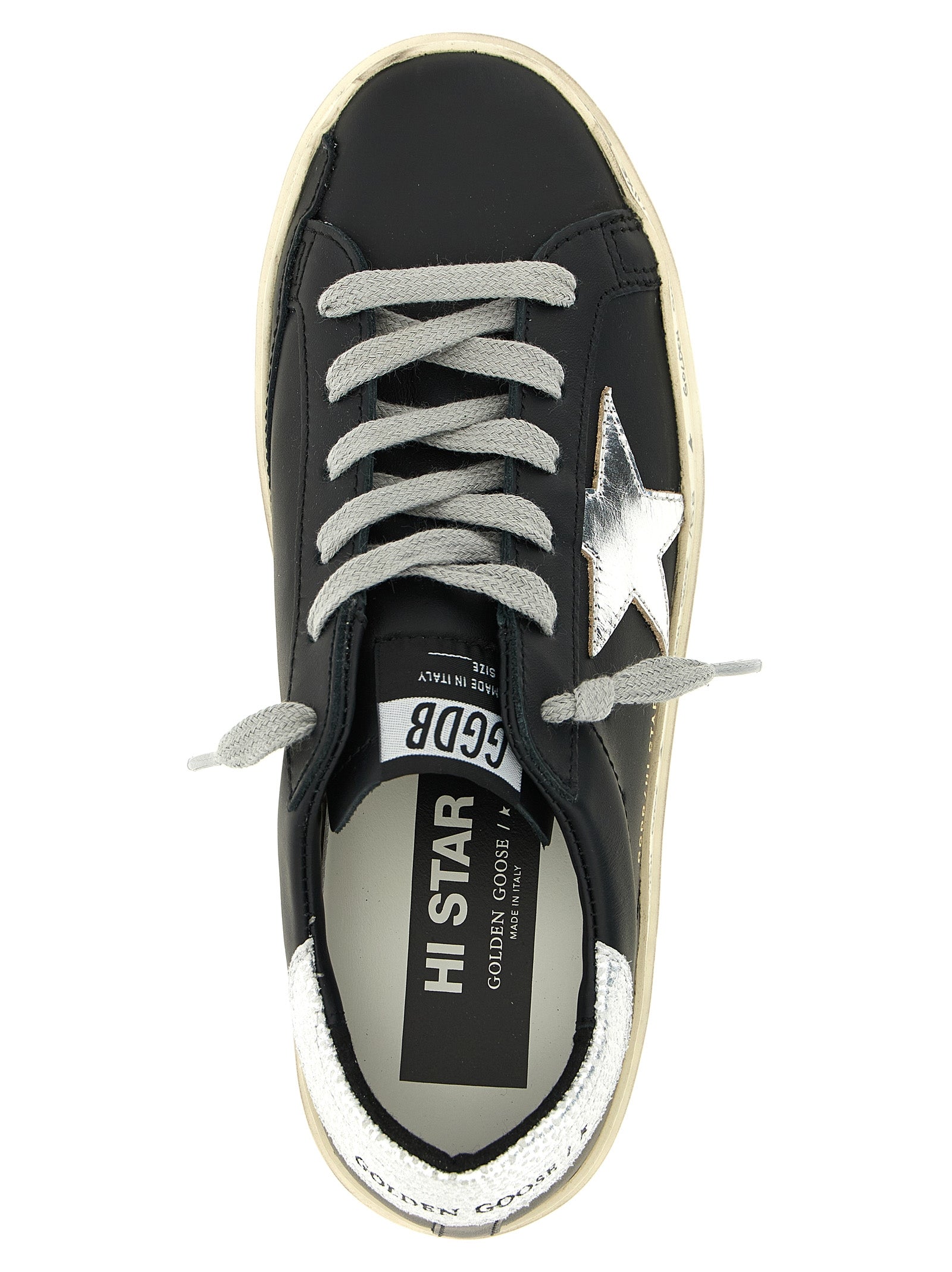 Golden Goose Black 'Hi Star' Oversized Sneakers schwarz