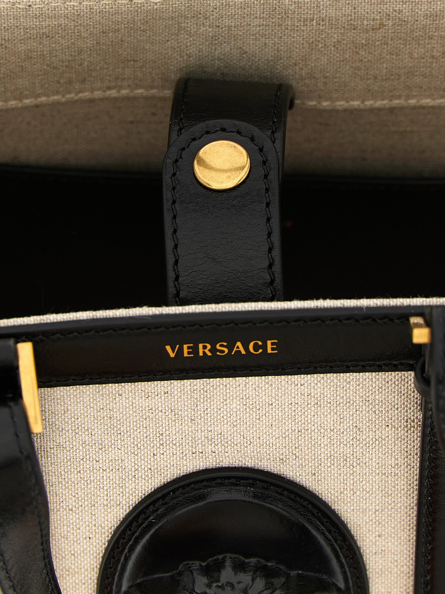 Versace Beige 'Rivière' Mini Tote Bag