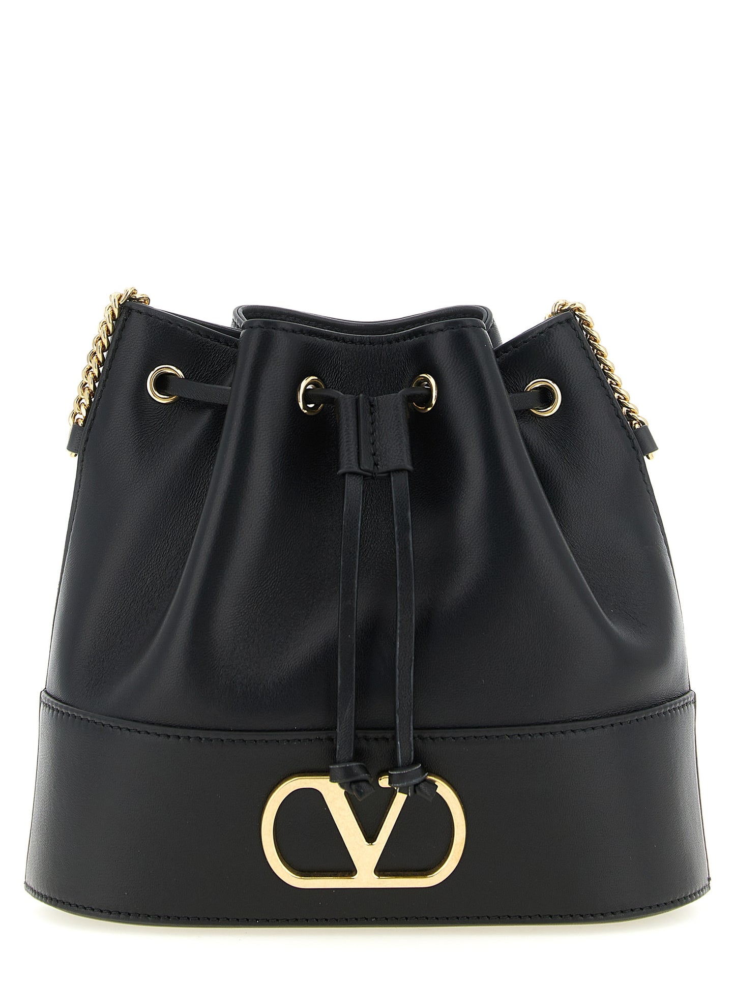Valentino Garavani Black 'VLogo Signature' Crossbody Bag schwarz