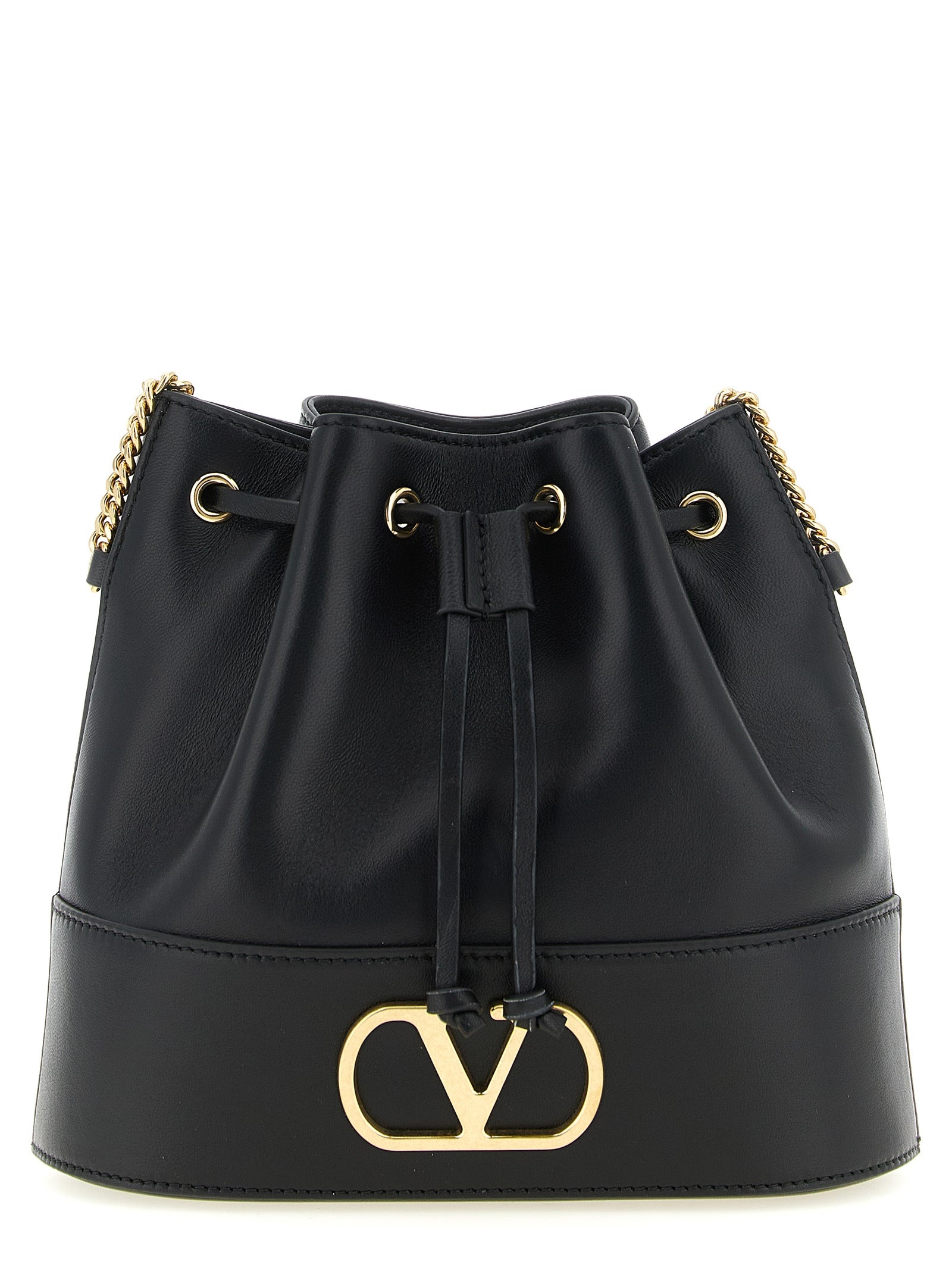 Valentino Garavani Black 'VLogo Signature' Crossbody Bag schwarz