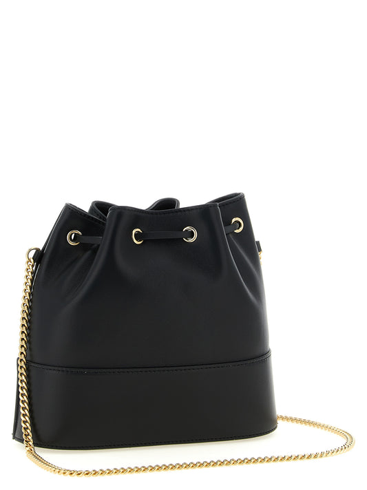 Valentino Garavani Black 'VLogo Signature' Crossbody Bag schwarz