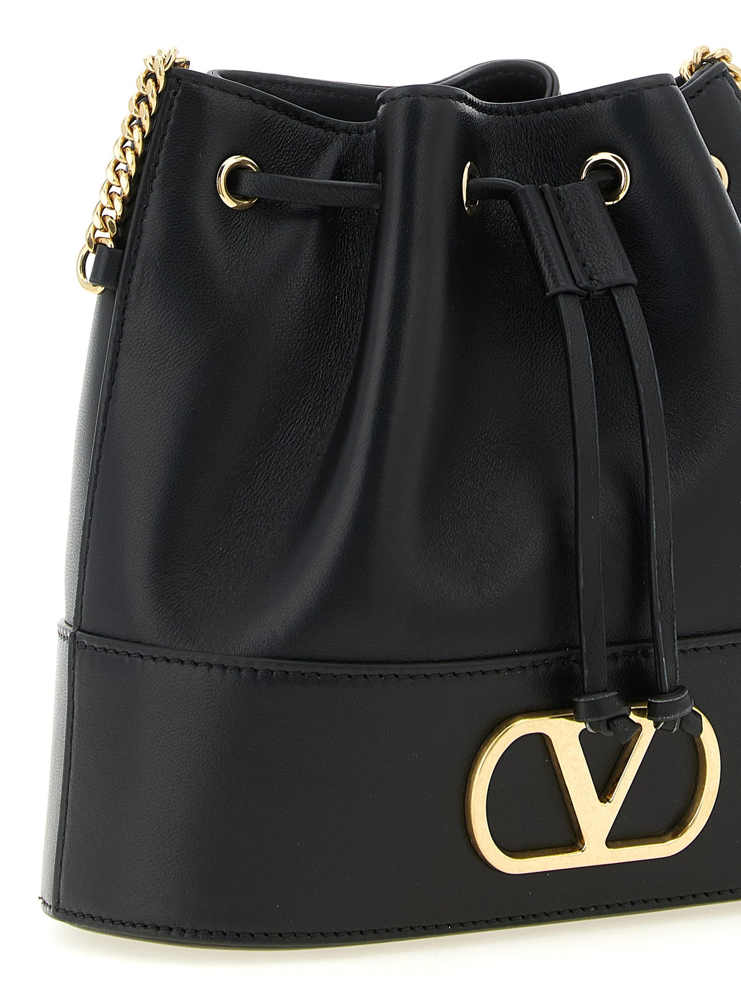 Valentino Garavani Black 'VLogo Signature' Crossbody Bag schwarz