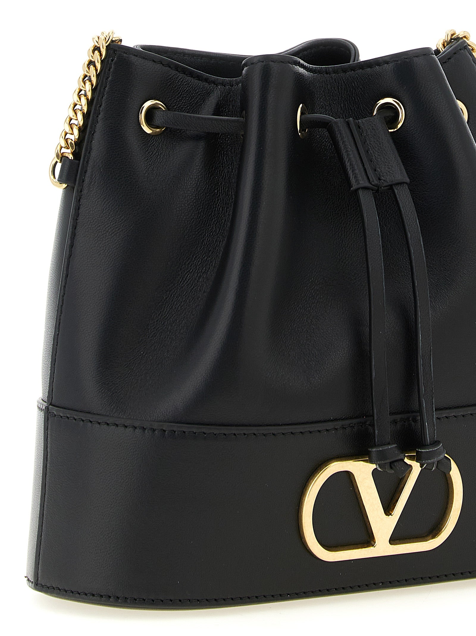 Valentino Garavani Black 'VLogo Signature' Crossbody Bag schwarz