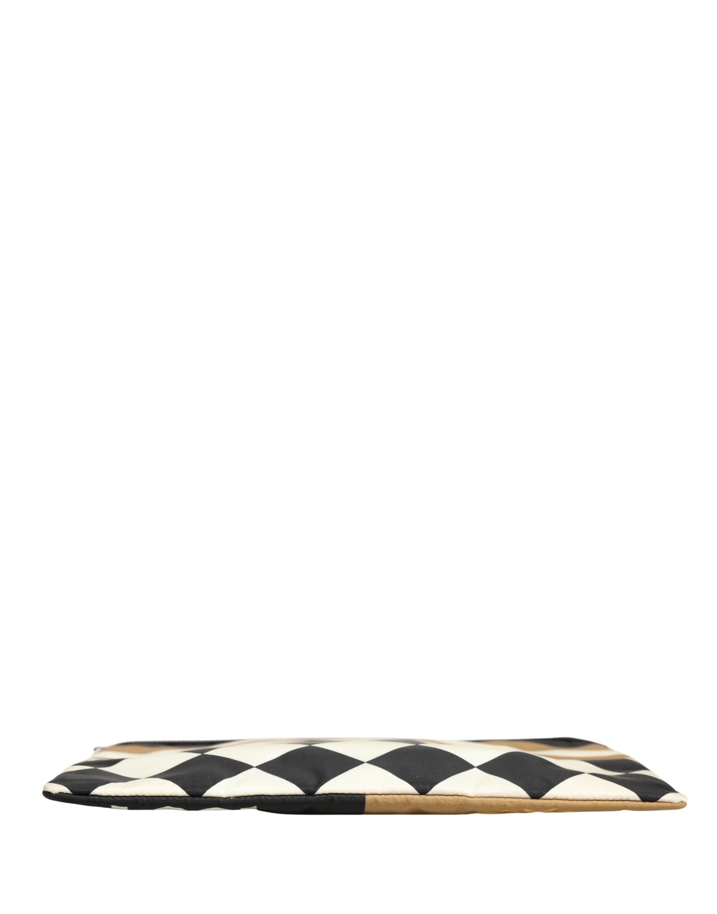 Dolce & Gabbana Multicolor Checkered Logo Print Nylon Clutch Borse Bag rot