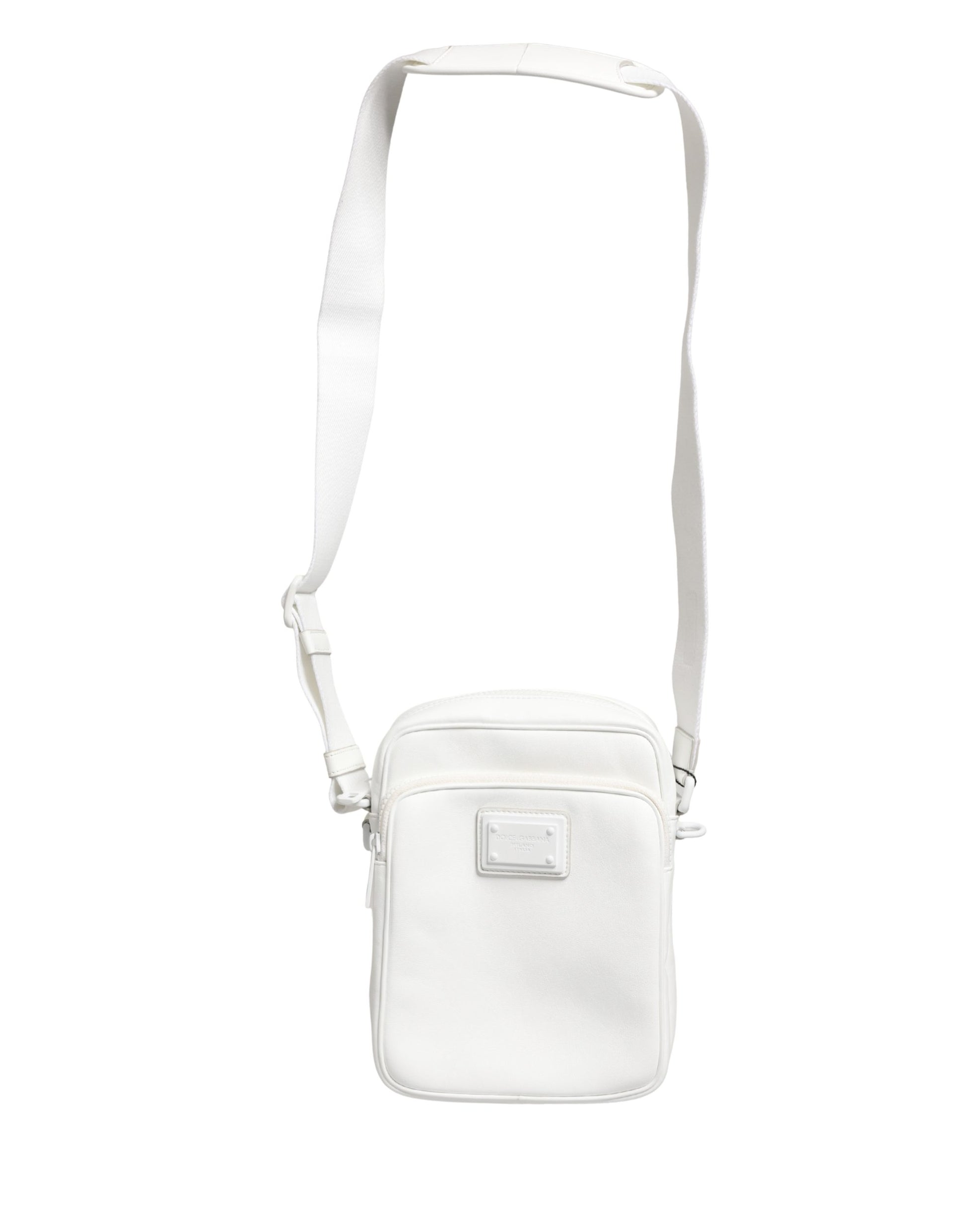 Dolce & Gabbana White Logo Plaque Crossbody Shoulder Borse Men Bag Curated Luxury Accessories by Orvyn