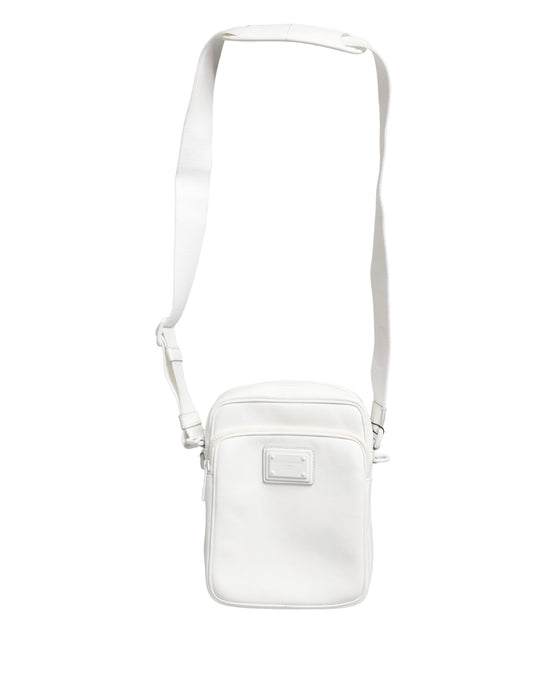 Dolce & Gabbana White Logo Plaque Crossbody Shoulder Borse Men Bag Curated Luxury Accessories by Orvyn