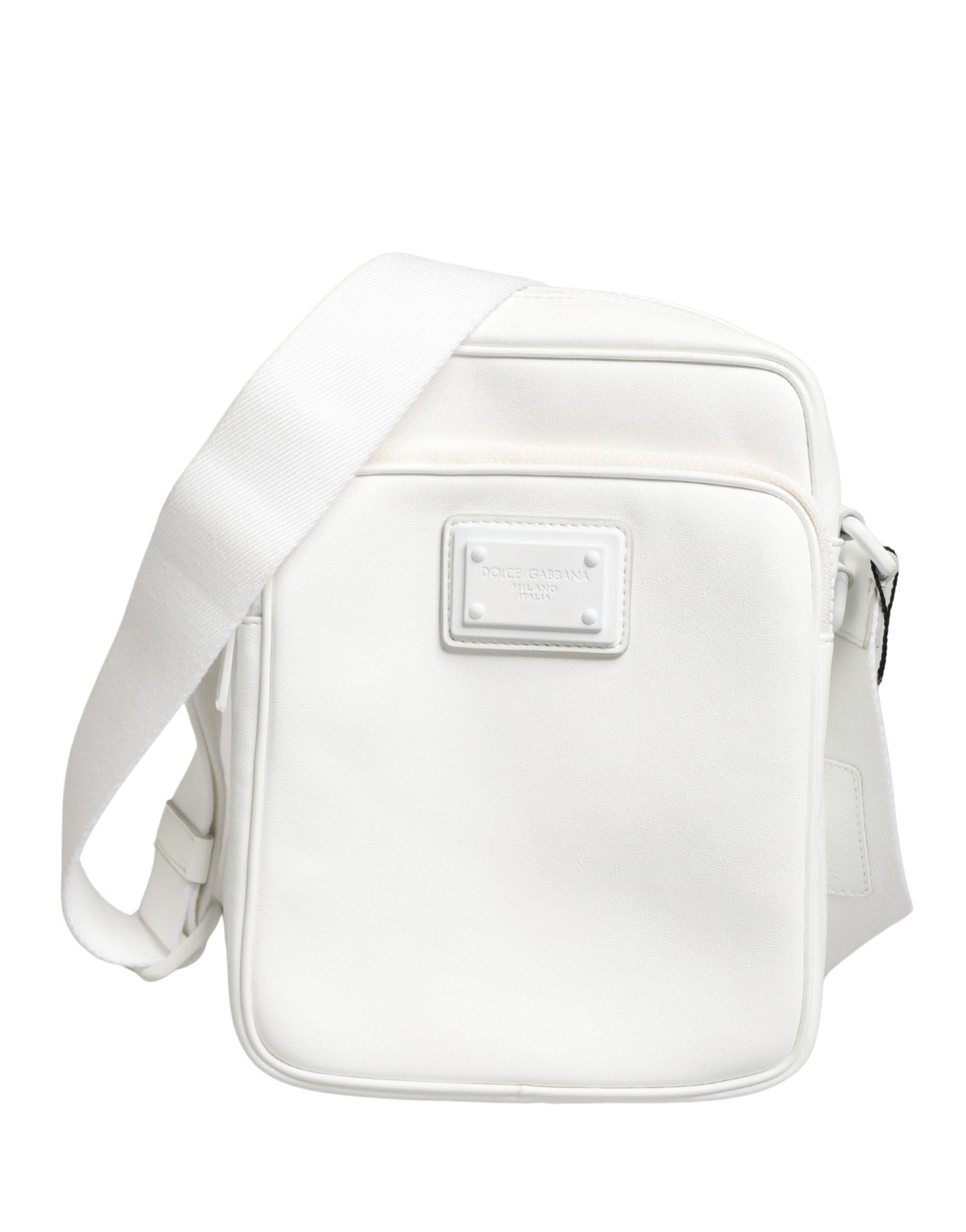 Dolce & Gabbana White Logo Plaque Crossbody Shoulder Borse Men Bag Curated Luxury Accessories by Orvyn