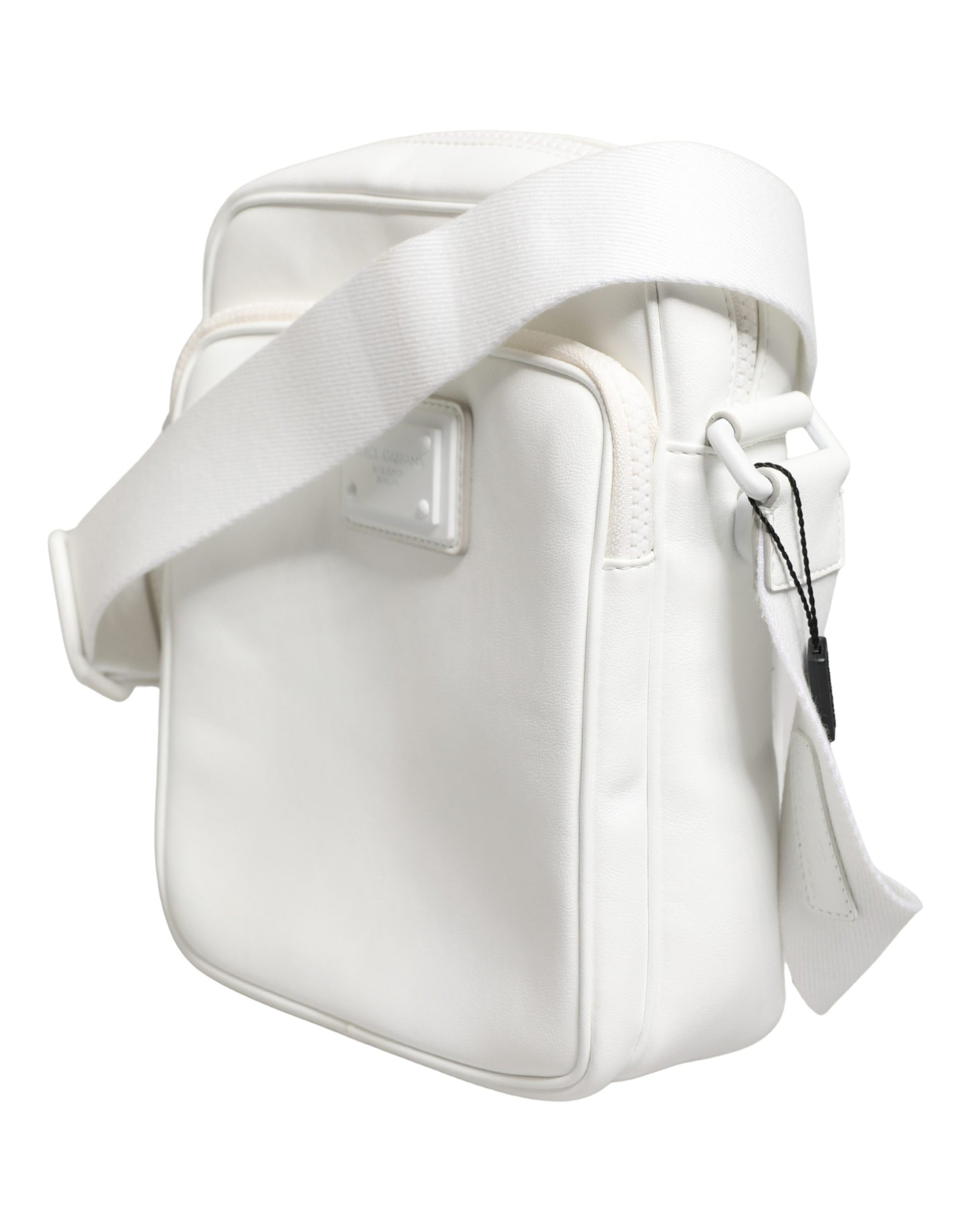 Dolce & Gabbana White Logo Plaque Crossbody Shoulder Borse Men Bag Curated Luxury Accessories by Orvyn
