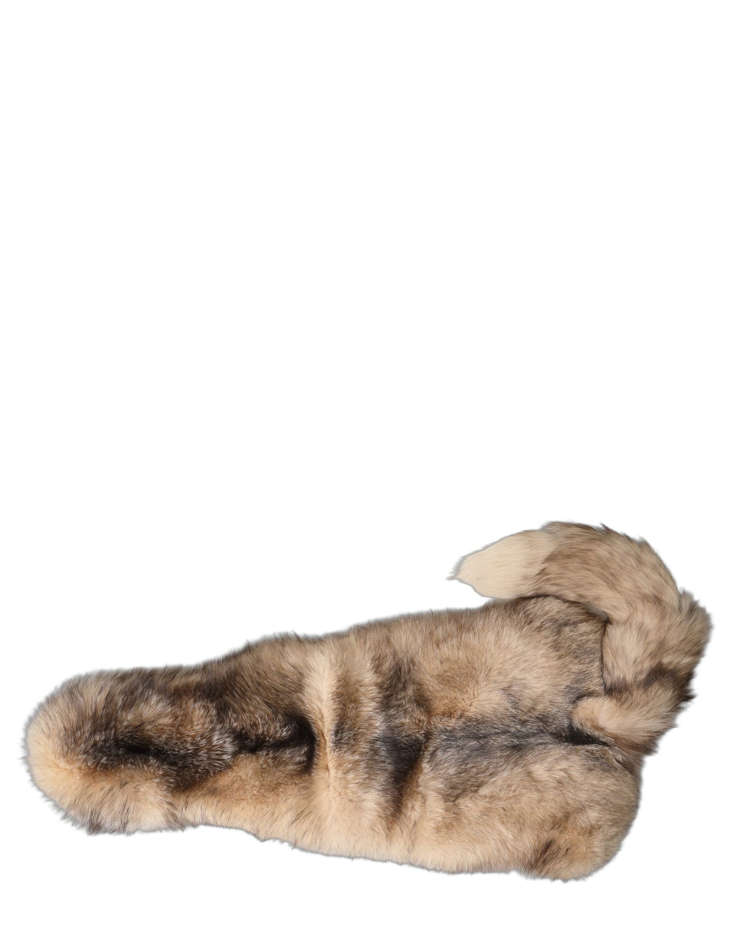 Dolce & Gabbana Brown Frost Fox Fur Neck Warmer Winter Scarf braun