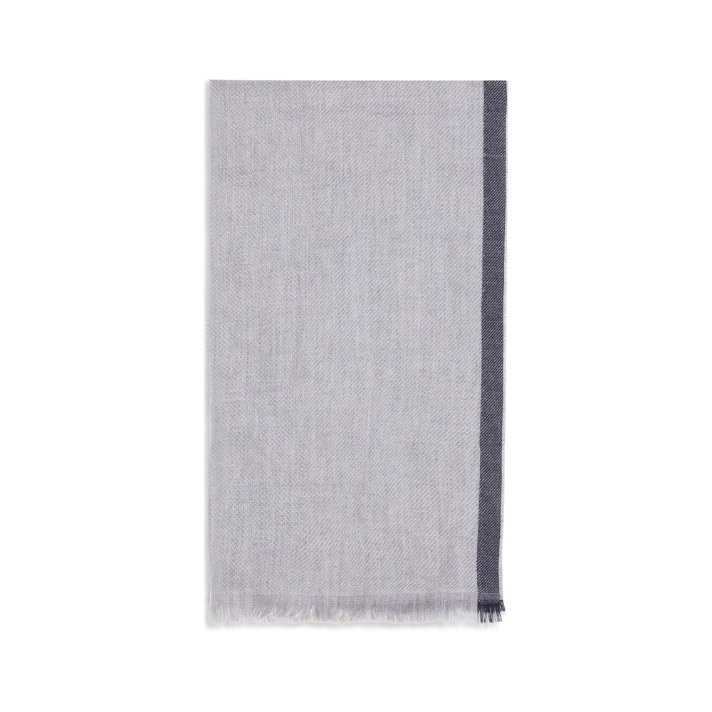 Brunello Cucinelli Gray Cashmere Scarf grau