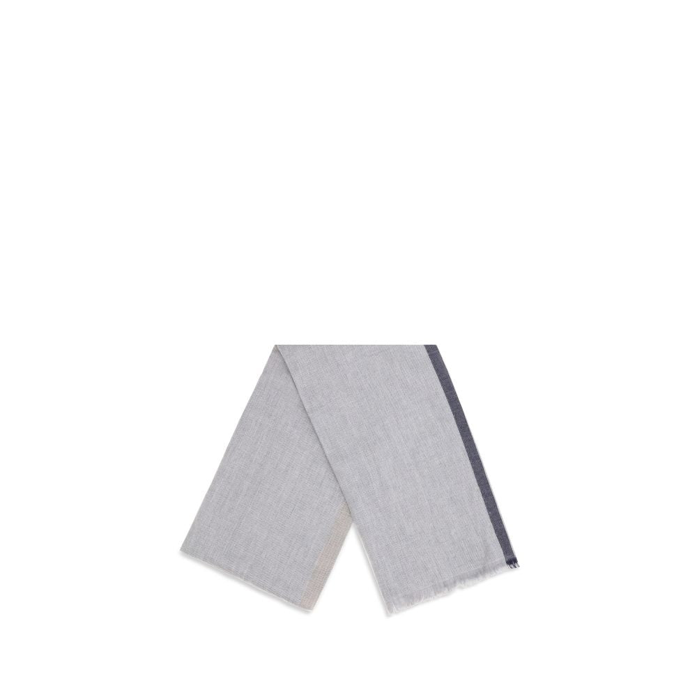 Brunello Cucinelli Gray Cashmere Scarf grau