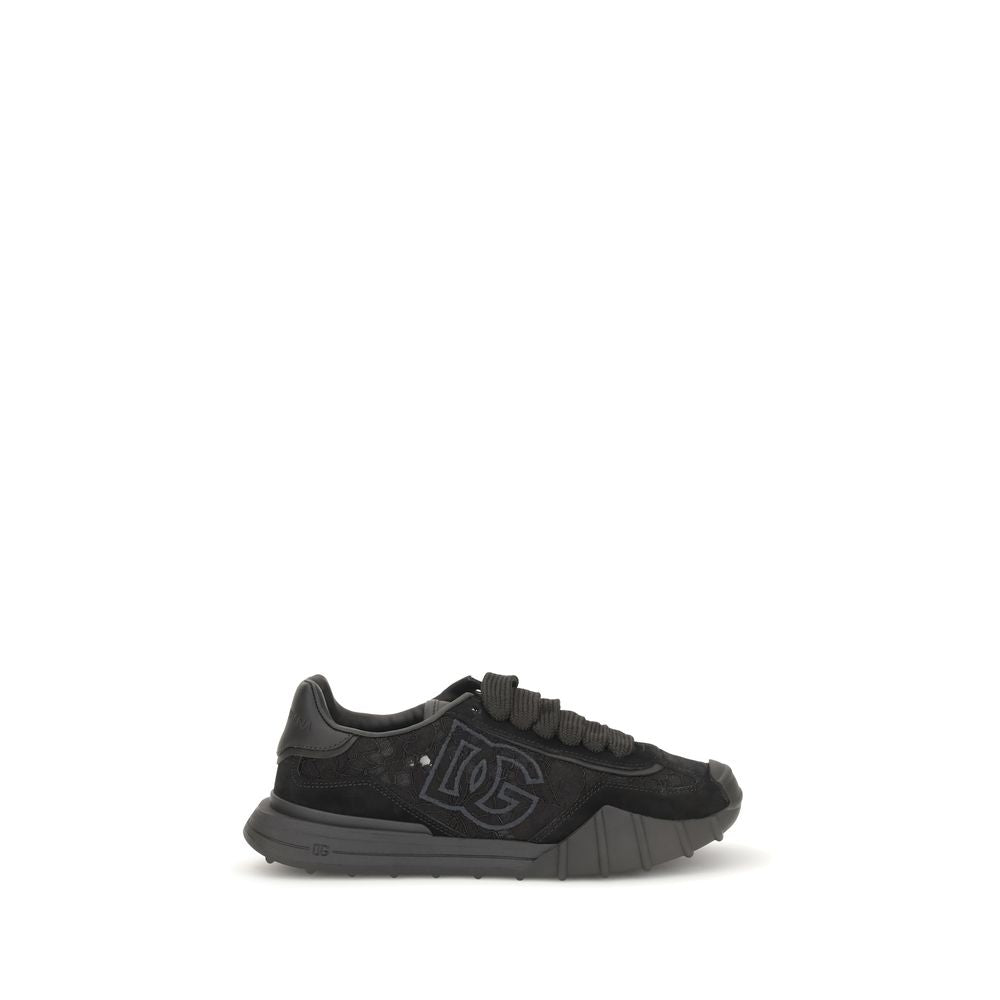Dolce & Gabbana Black Mini Sneakers schwarz
