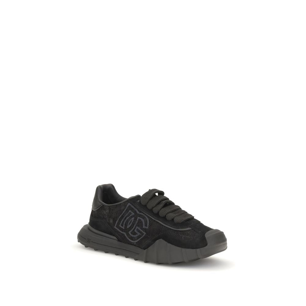 Dolce & Gabbana Black Mini Sneakers schwarz