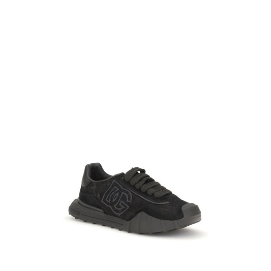 Dolce & Gabbana Black Mini Sneakers schwarz