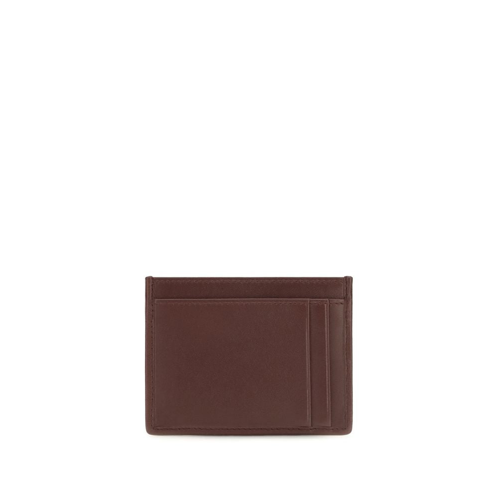 Miu Bordeaux Matelassé Nappa Leather Card Holder Wallet