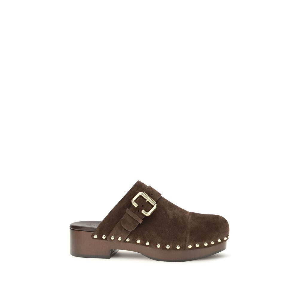 Chloé Brown 'Platform' 'Jeannette' Clogs braun