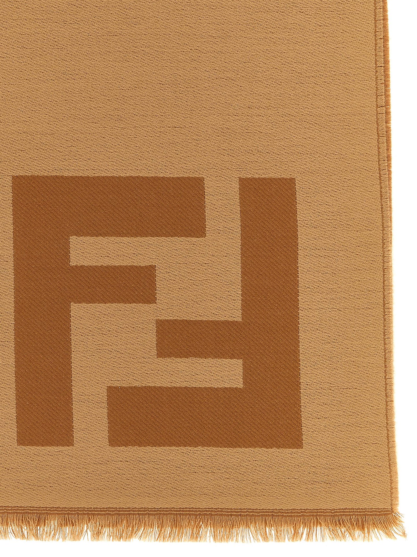 Fendi Brown Virgin Wool Foulard braun