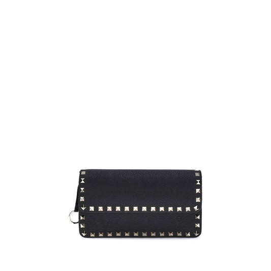 Valentino Garavani Black 'Rockstud' Wallet schwarz