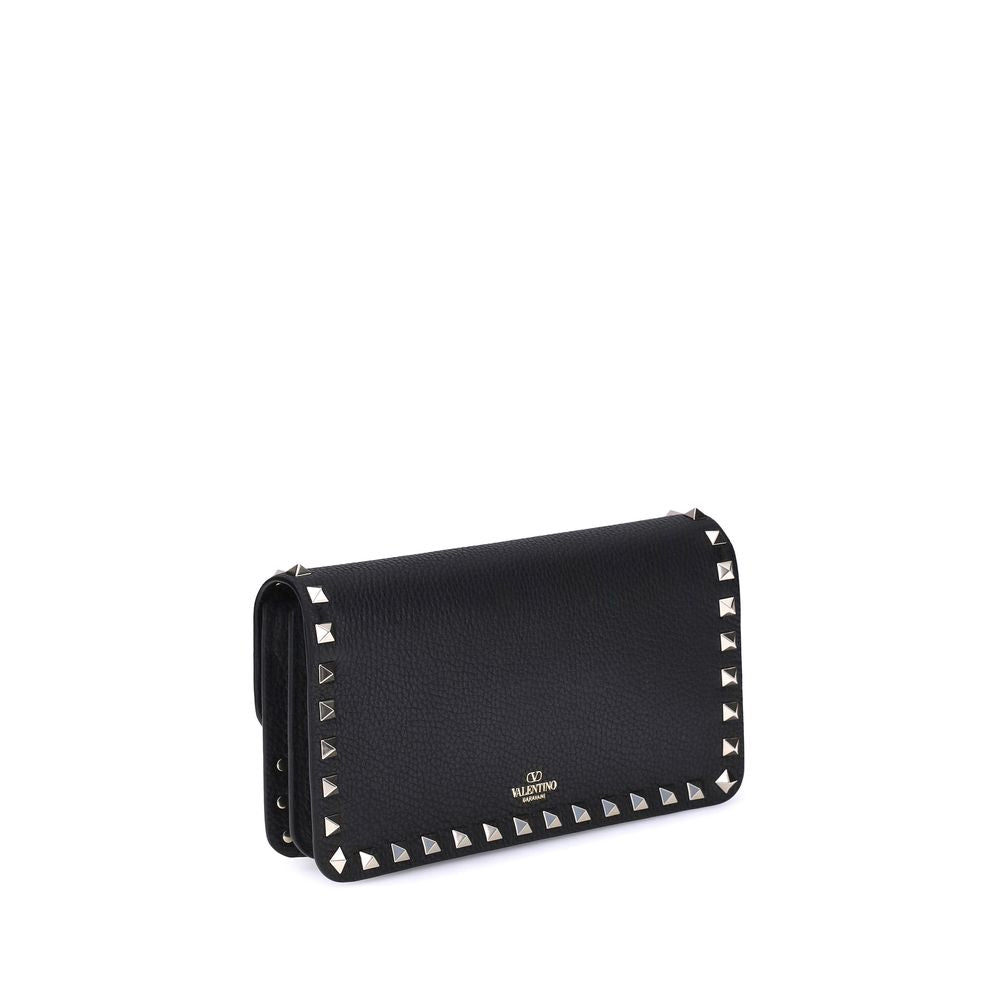 Valentino Garavani Black 'Rockstud' Wallet schwarz