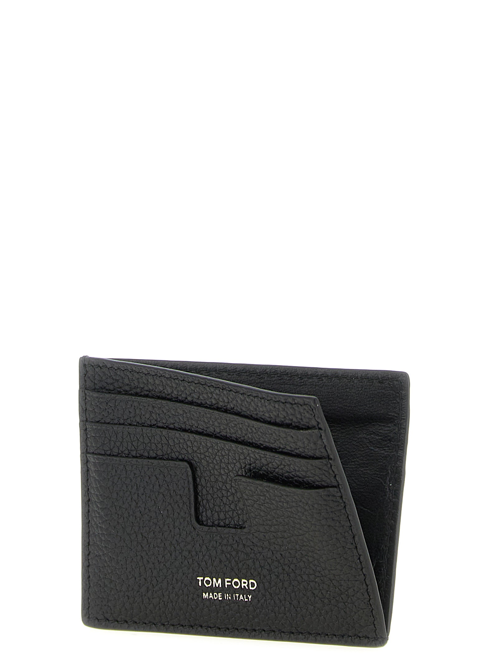 Tom Ford Black 'T Line' Card Holder schwarz