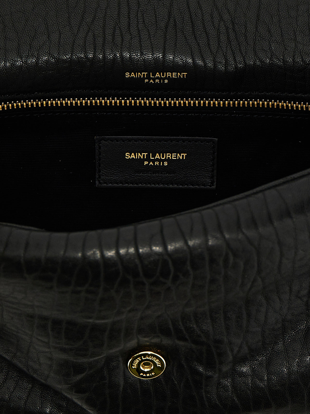Saint Laurent Black 'Calypso' Shoulder Bag schwarz