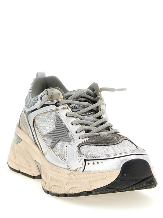 Golden Goose Silver 'Lightstar' Sneakers