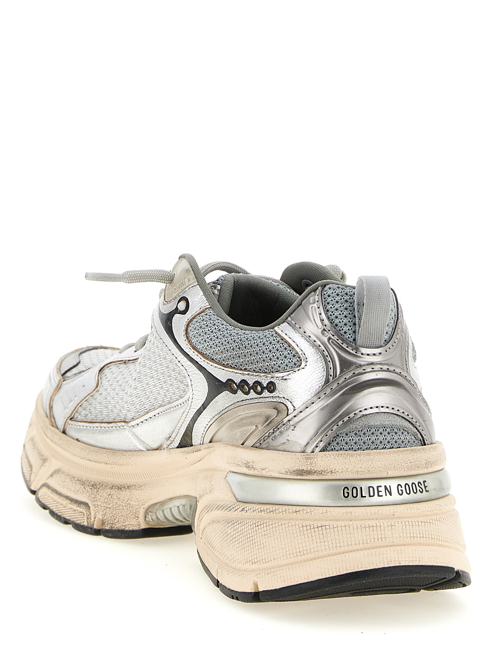 Golden Goose Silver 'Lightstar' Sneakers