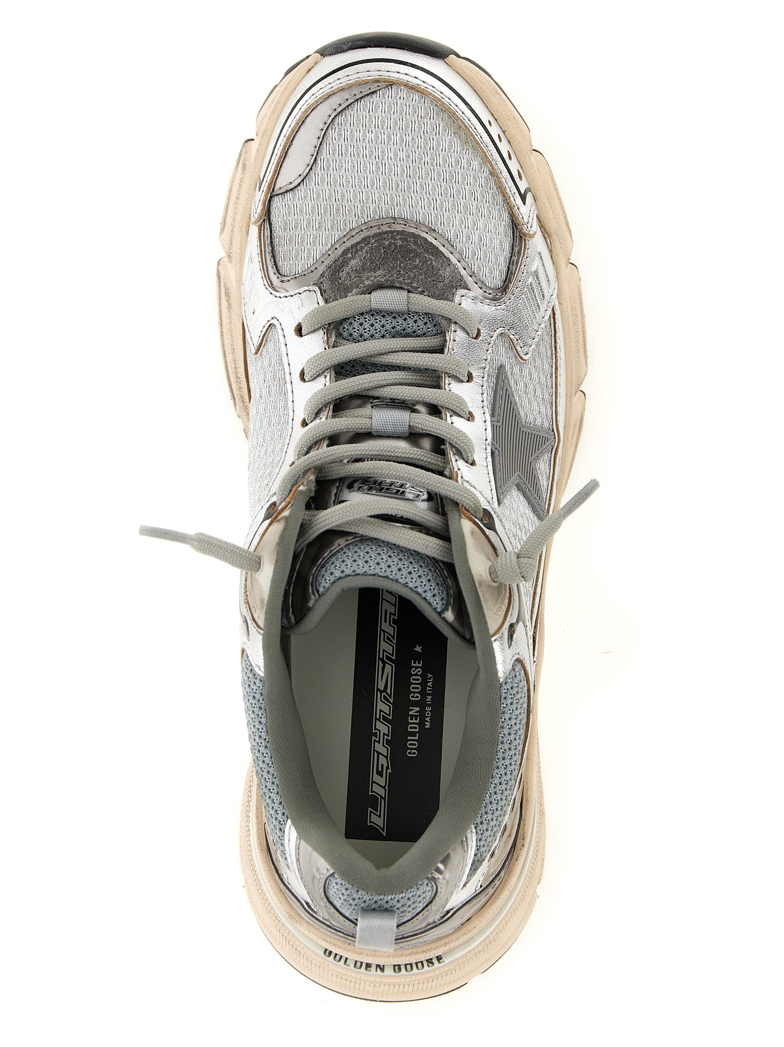Golden Goose Silver 'Lightstar' Sneakers
