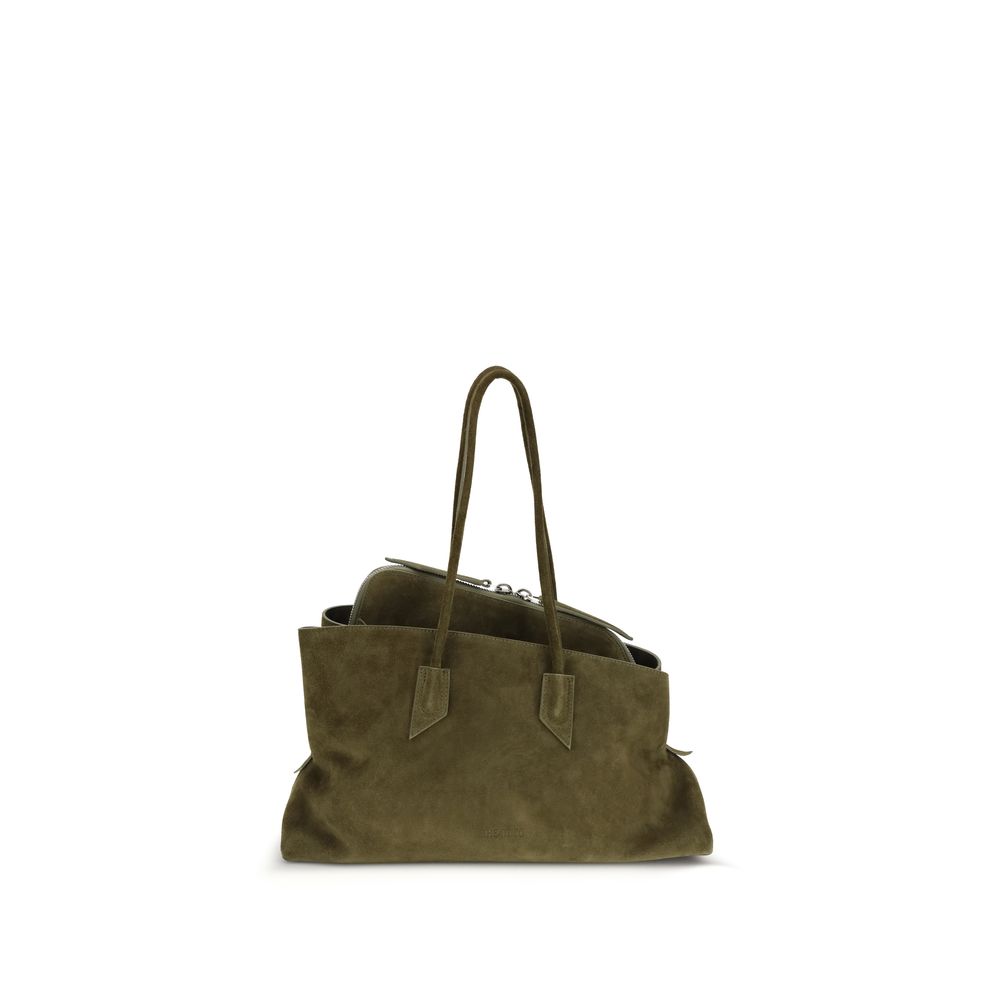 The Attico Bicolor Calf Leather Bos Taurus Shoulder Bag Curated Luxury Accessories by Orvyn