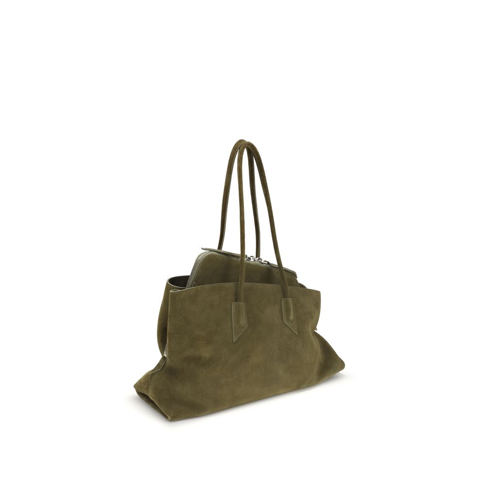 The Attico Bicolor Calf Leather Bos Taurus Shoulder Bag Curated Luxury Accessories by Orvyn