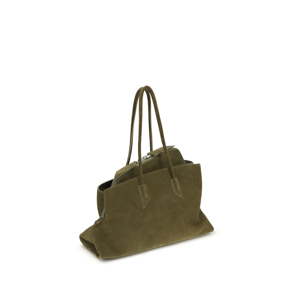 The Attico Bicolor Calf Leather Bos Taurus Shoulder Bag Curated Luxury Accessories by Orvyn