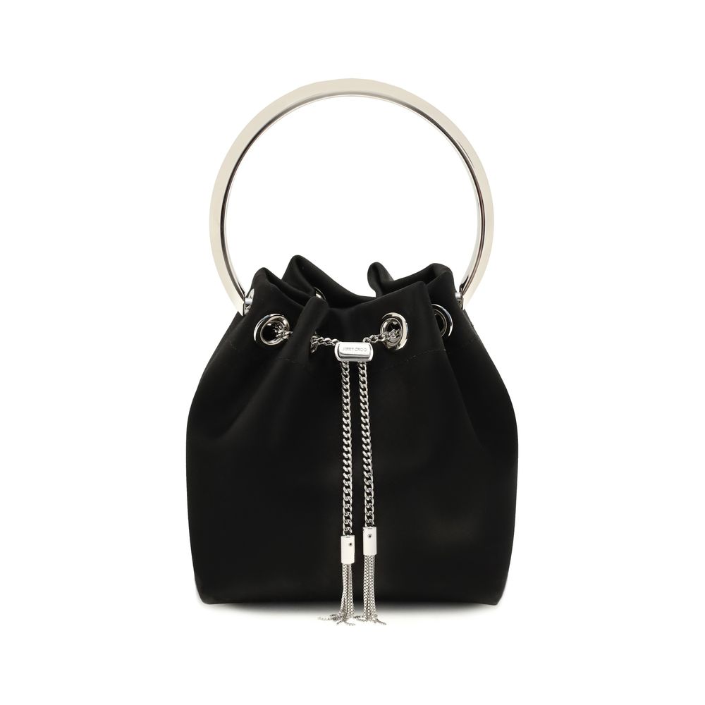 Jimmy Choo Black Cotton Shoulder Bag Curated Luxury Accessories by Orvyn