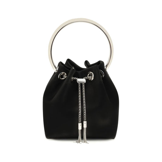 Jimmy Choo Black Cotton Shoulder Bag Curated Luxury Accessories by Orvyn