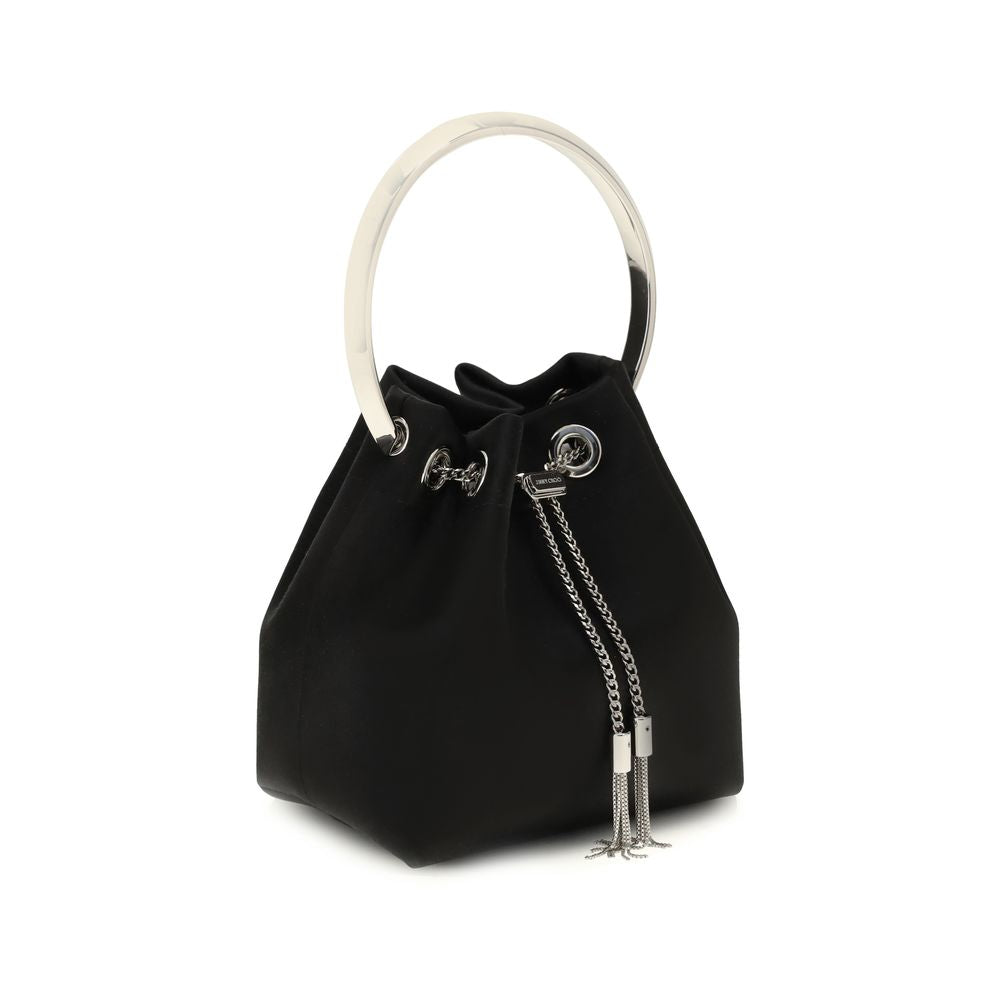 Jimmy Choo Black Cotton Shoulder Bag Curated Luxury Accessories by Orvyn