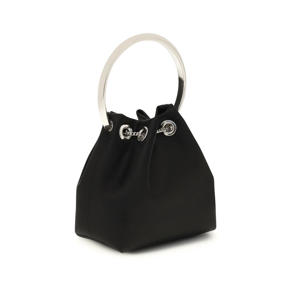 Jimmy Choo Black Cotton Shoulder Bag Curated Luxury Accessories by Orvyn
