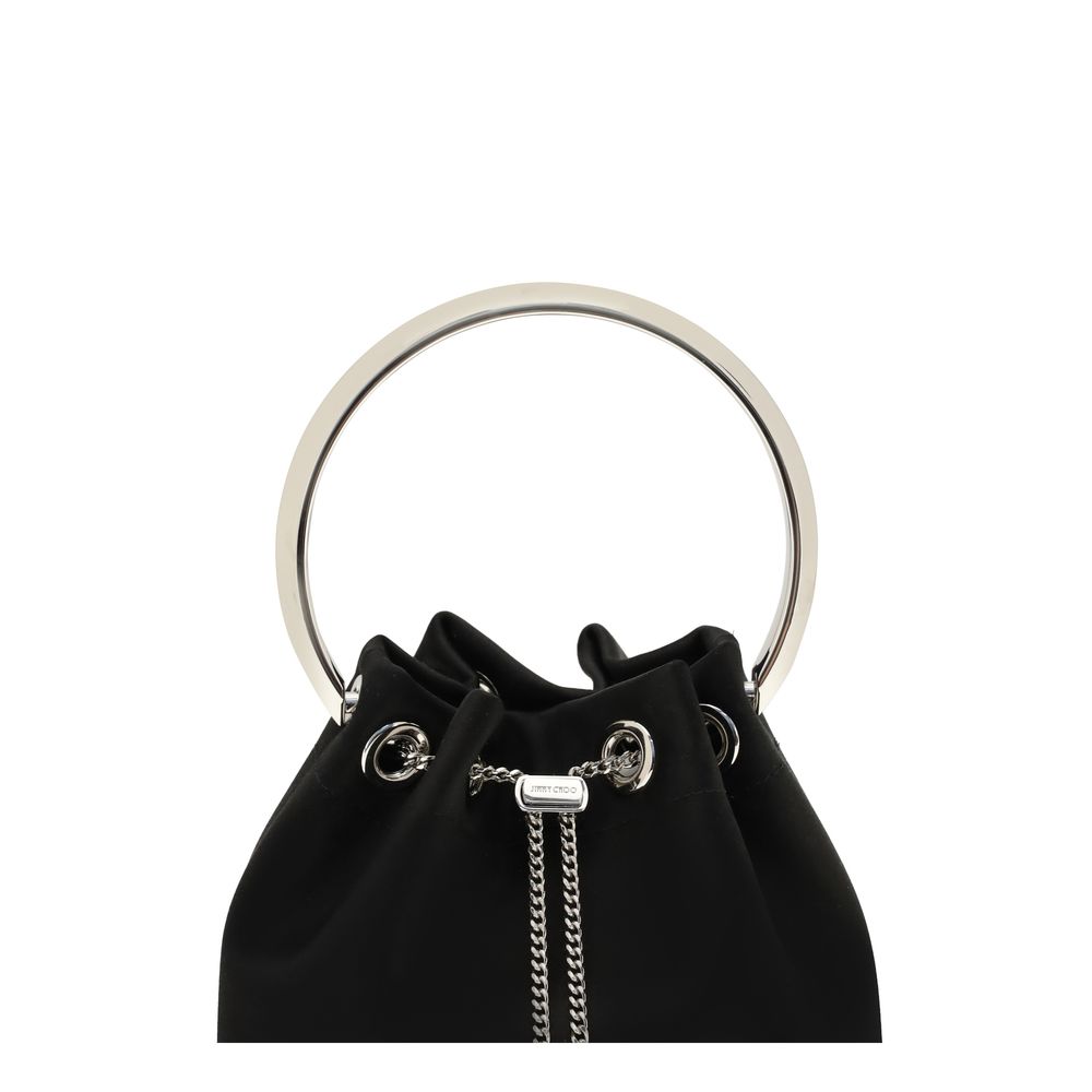 Jimmy Choo Black Cotton Shoulder Bag Curated Luxury Accessories by Orvyn
