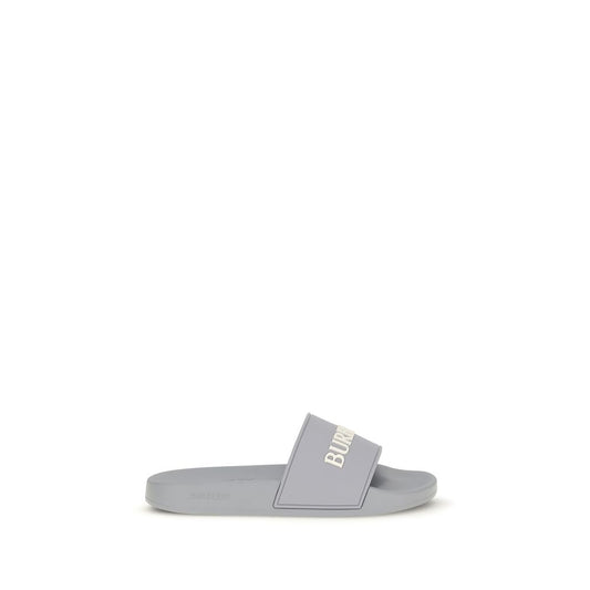 Burberry Gray Logo Slides grau