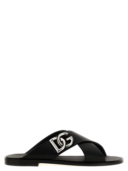 Dolce & Gabbana Black Sandals schwarz