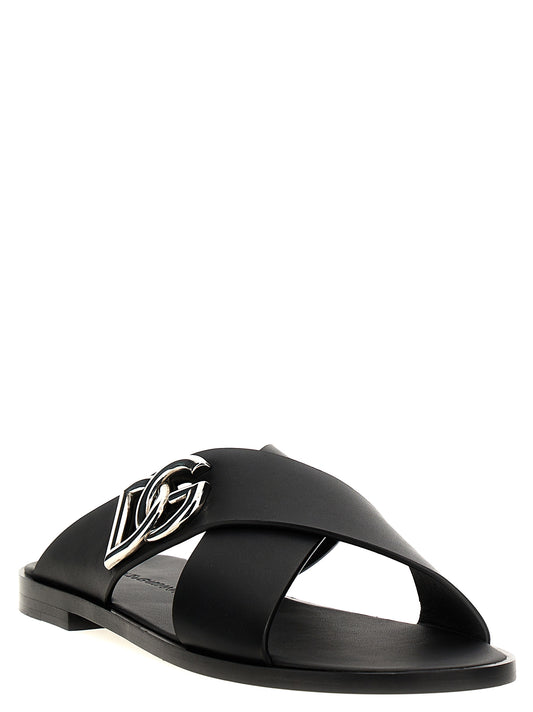 Dolce & Gabbana Black Sandals schwarz