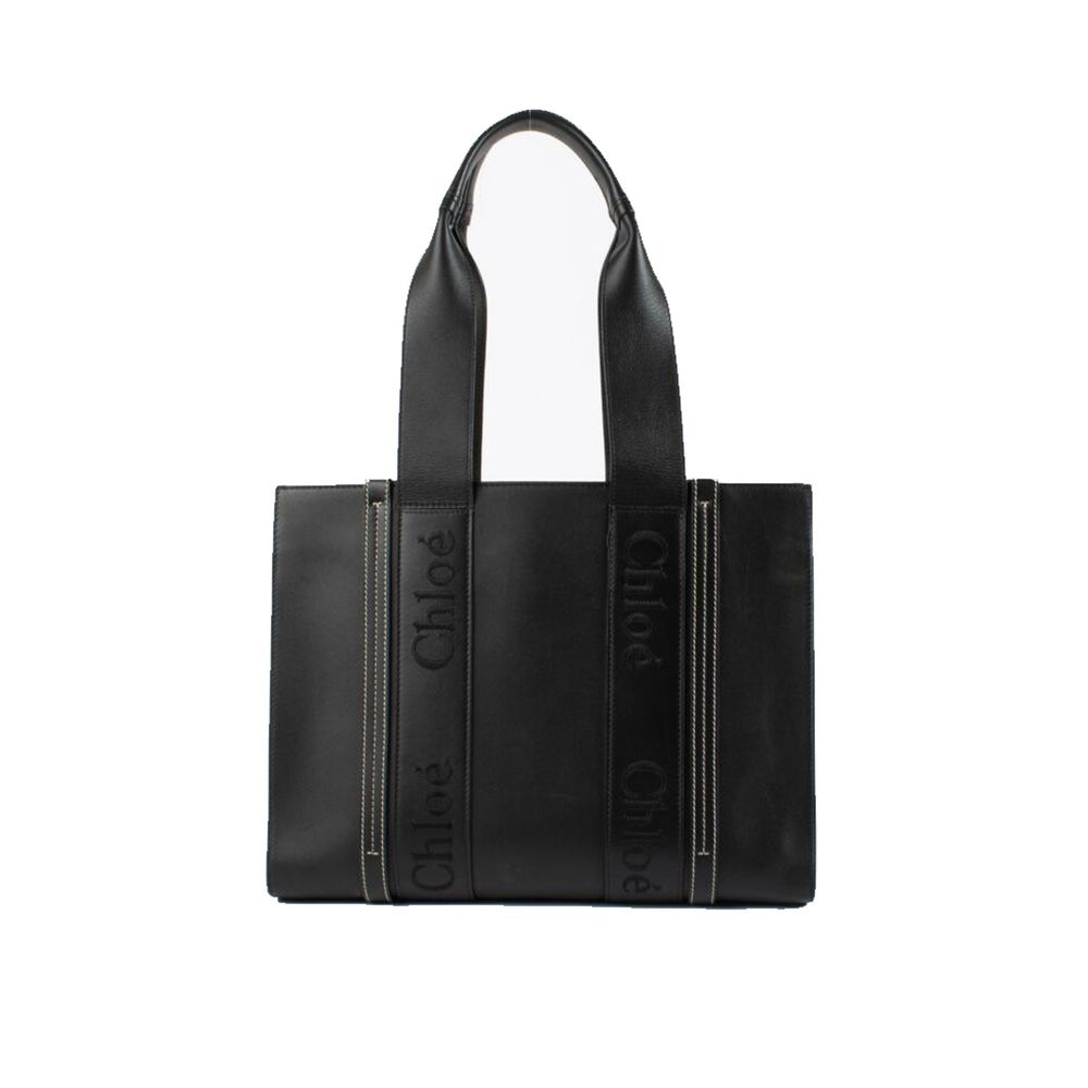 Chloé Black Leather Tote Bag Curated Luxury Accessories by Orvyn
