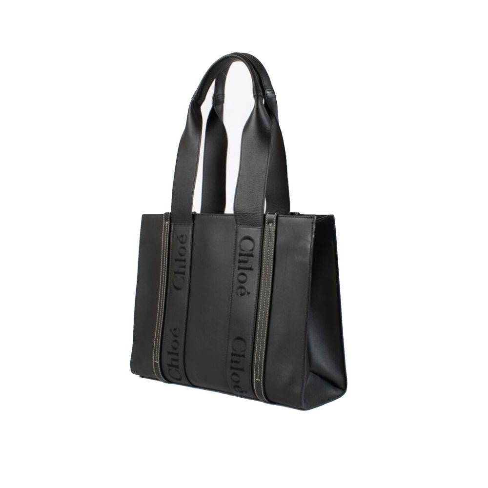 Chloé Black Leather Tote Bag Curated Luxury Accessories by Orvyn