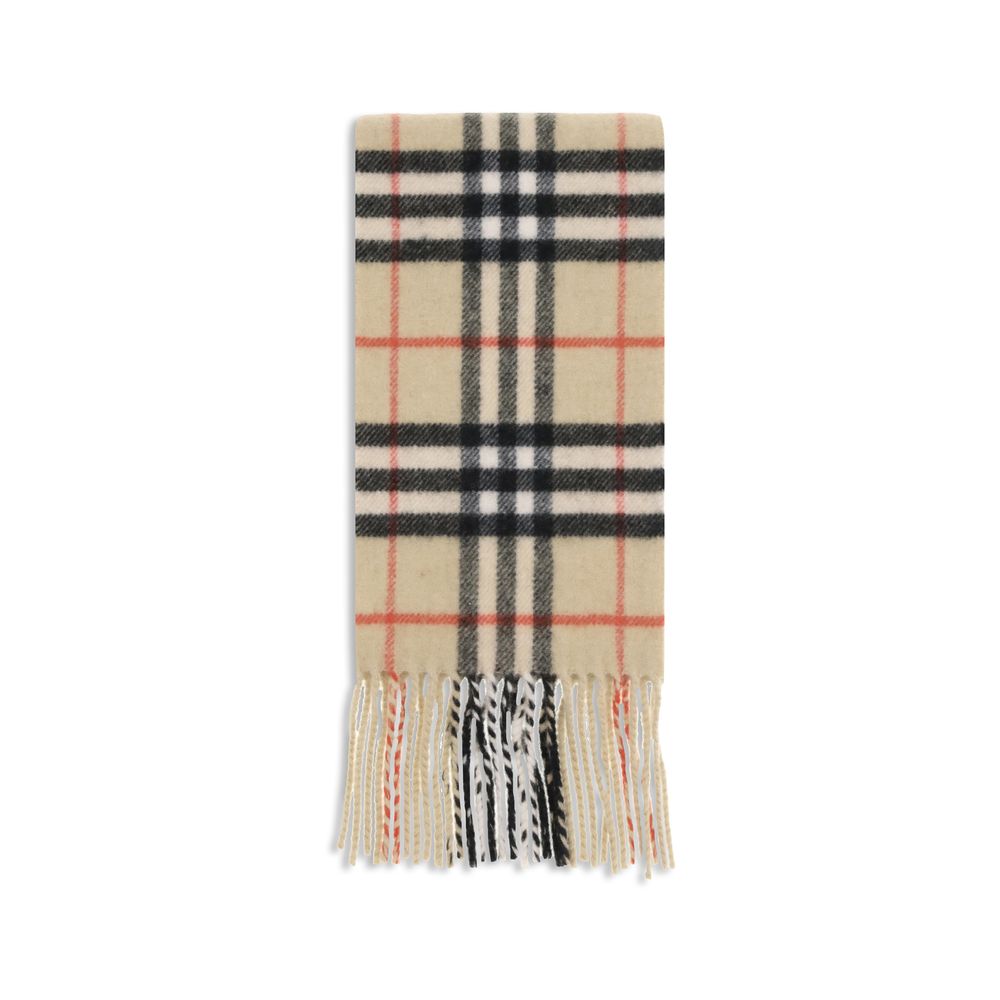 Burberry Beige Thin Cashmere Check Scarf